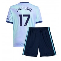 Camisa de Futebol Arsenal Oleksandr Zinchenko #17 Equipamento Alternativo Infantil 2024-25 Manga Curta (+ Calças curtas)